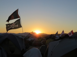 Sunrise over Tent City 